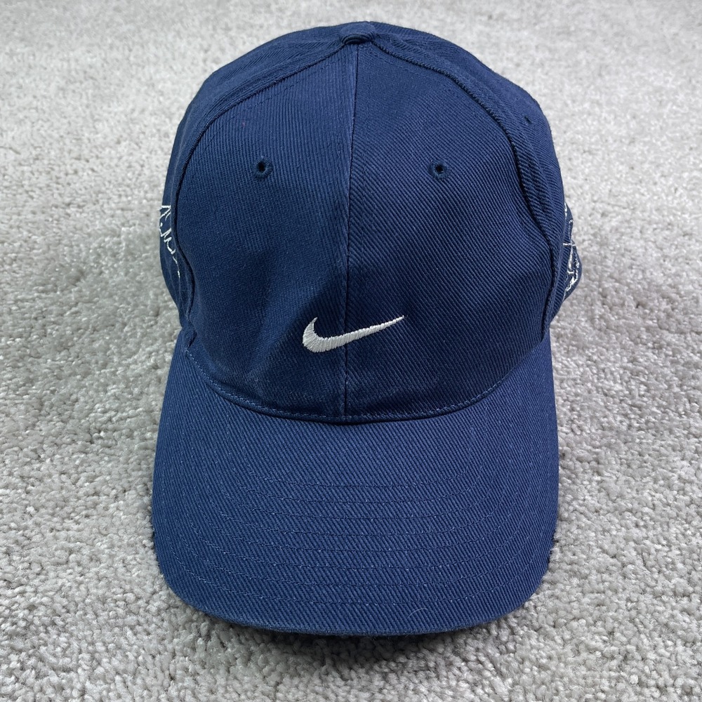 Vintage Nike Hat Mens Strapback Blue Tiger Woods Buick Golf Swoosh Dad Cap